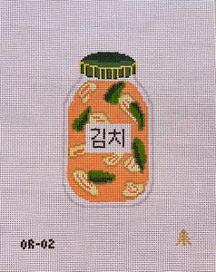 Kimchi Handpainted Needlepoint Canvas- 18 count