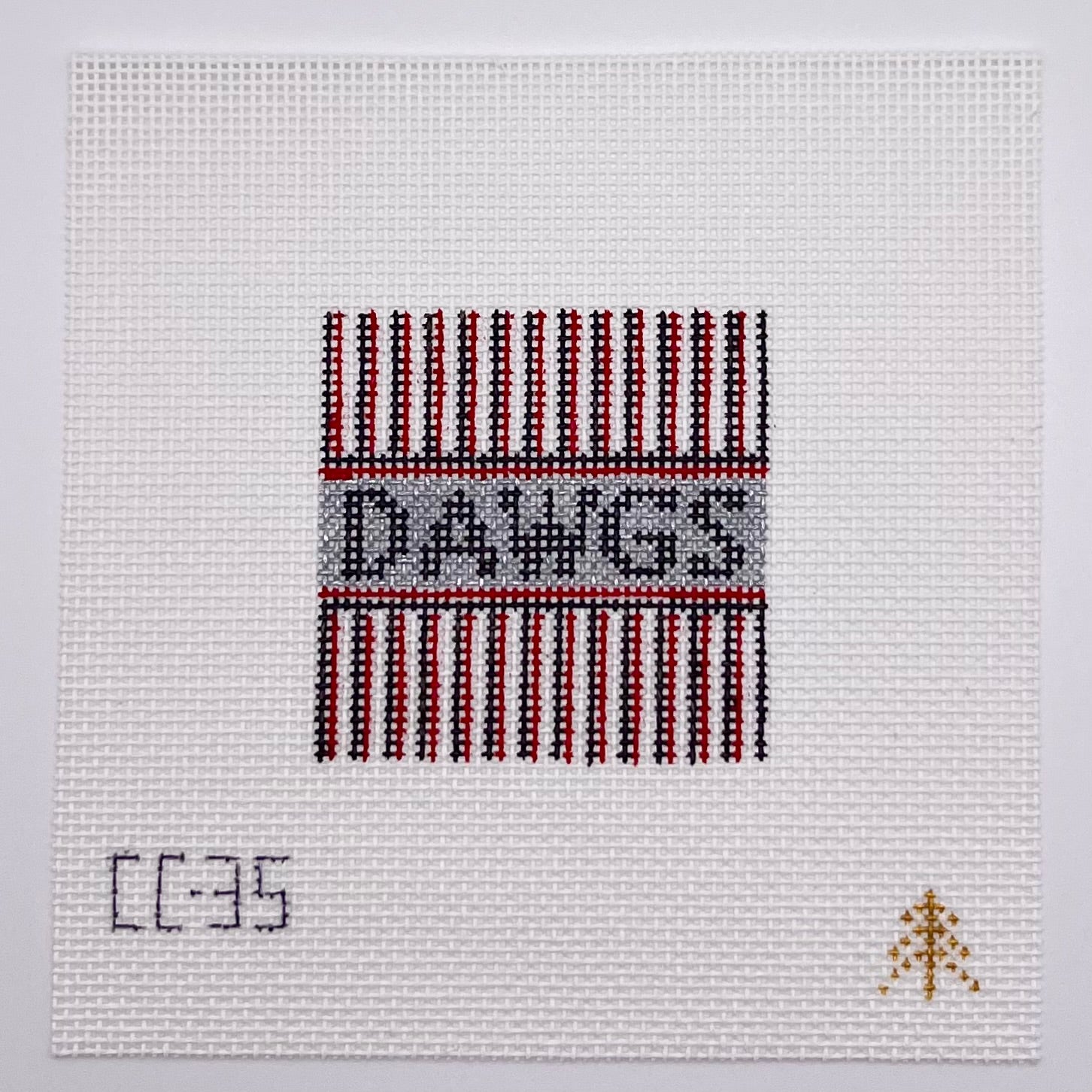 DAWGS University of Georgia/UGA Needlepoint Canvas Insert for Can Cozy