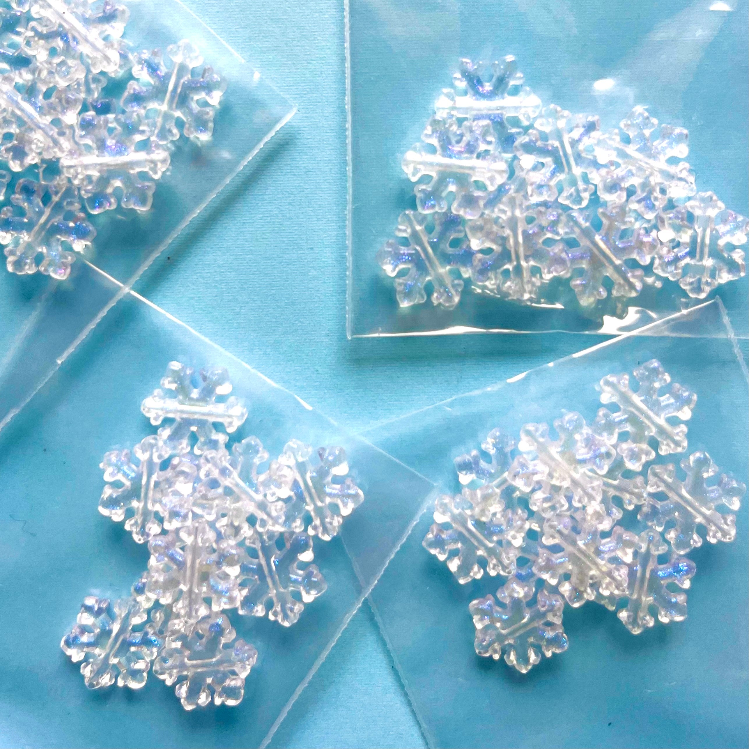 Snowflake Beads for Needlepoint