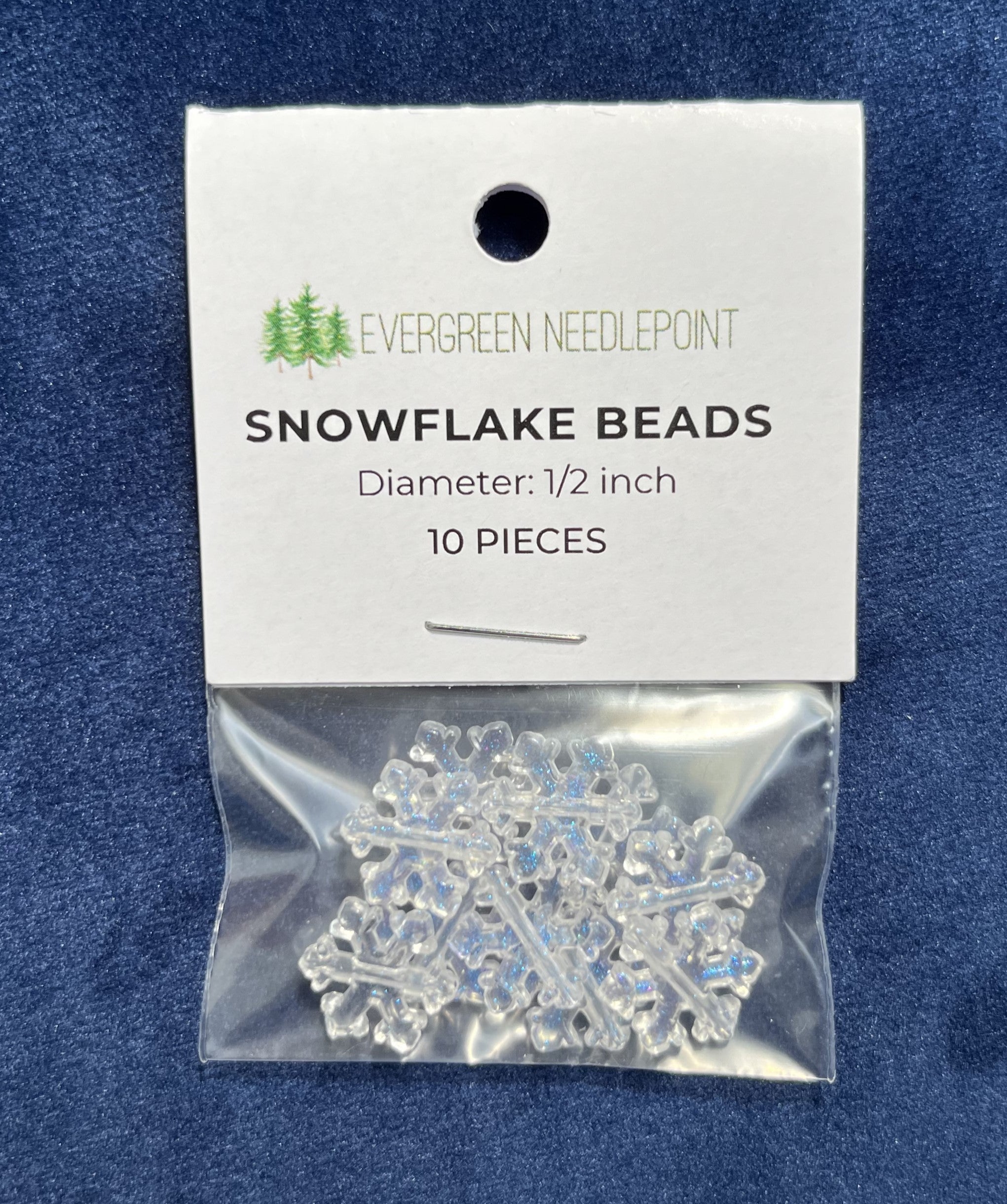 Snowflake Beads for Needlepoint